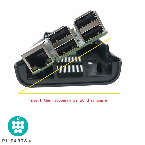 Behuizing ‘Rounded’ met ventilator en heatsinks voor Raspberry Pi 3B+ | 3B | 2B | B+