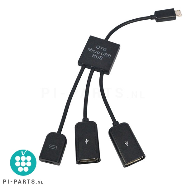 USB naar micro USB (OTG) HUB | 3 in 1