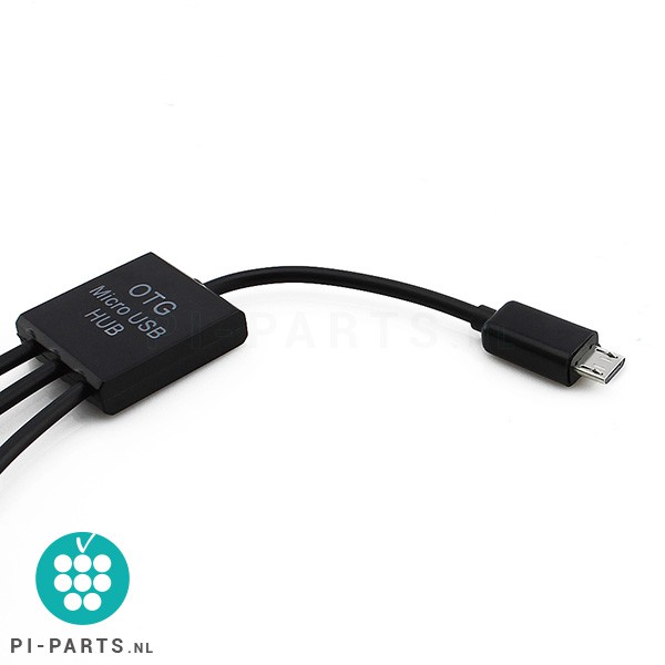 USB naar micro USB (OTG) HUB | 3 in 1