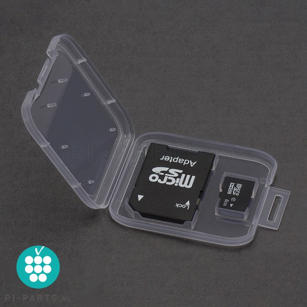 Kunststof micro SD-kaart + SD-adapter houder