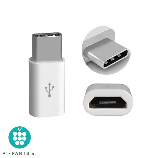 Micro-USB naar USB-C adapter voor Raspberry Pi 4