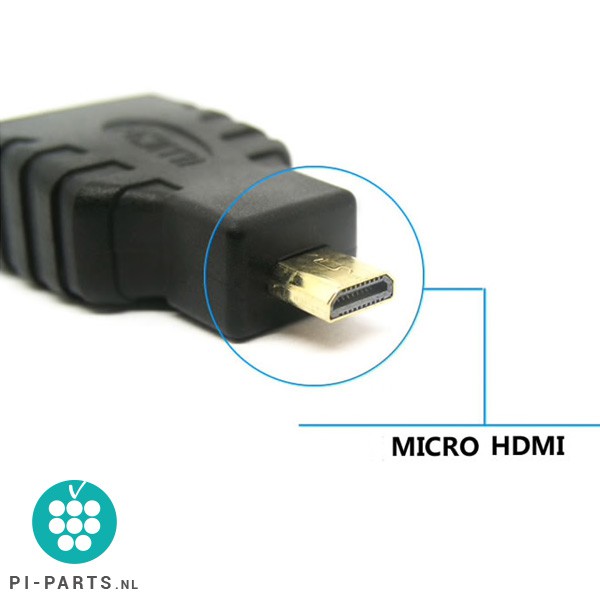 HDMI-naar-MICRO-hdmi adapter | voor Raspberry Pi 4