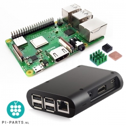 Raspberry Pi 3B + | Bundel – board + behuizing + heatsinks