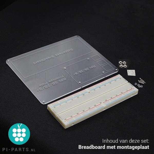 Breadboard met montageplaat (830 pins)